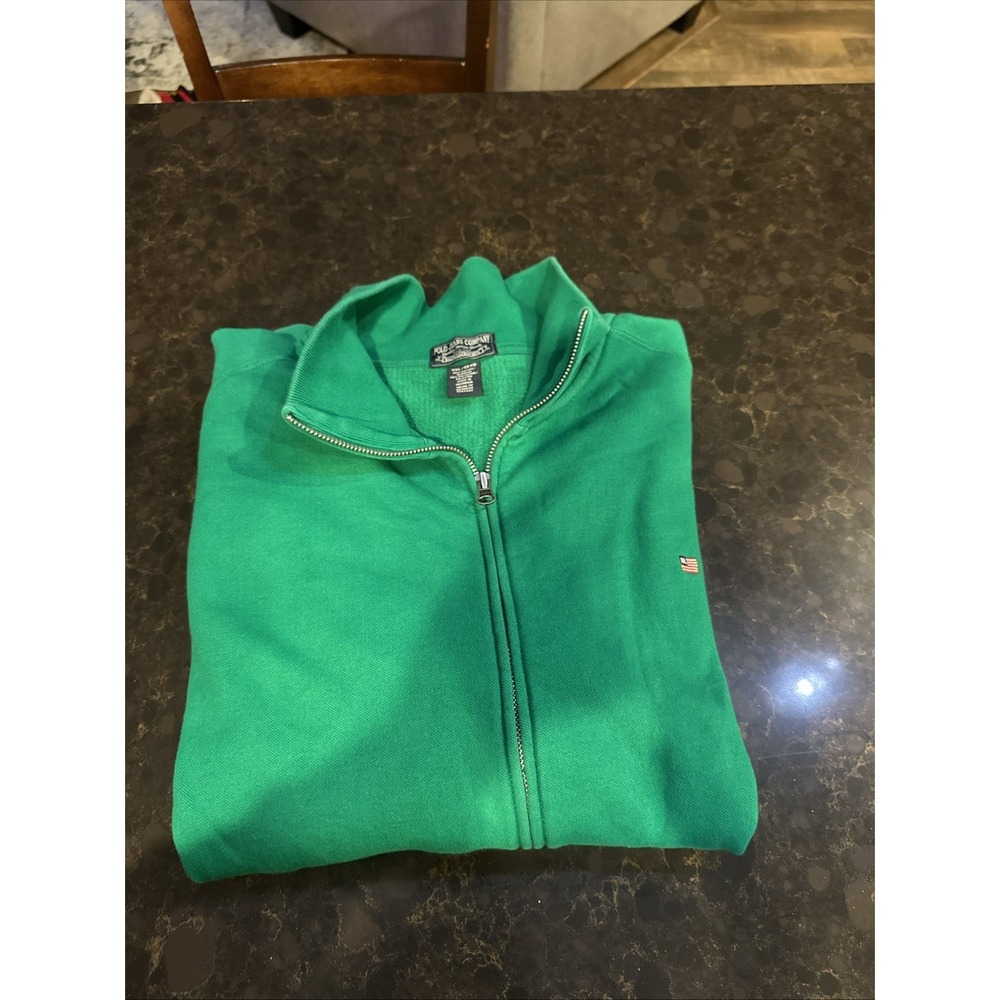 Vintage Polo Jeans Company Full Zip Jacket Mens SIZE 2XL EEXG Flag Logo
